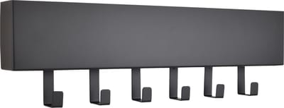 LOFT42 Mula Wandkapstok - 61x19x6 - Zwart metaal - 6 haken