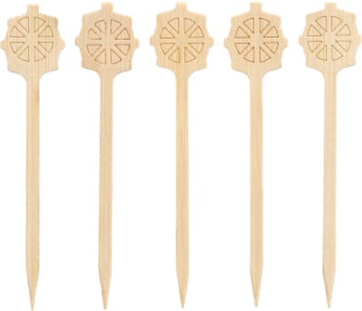 200 Fingerfood prikkers pure 9 cm Stearing wheel