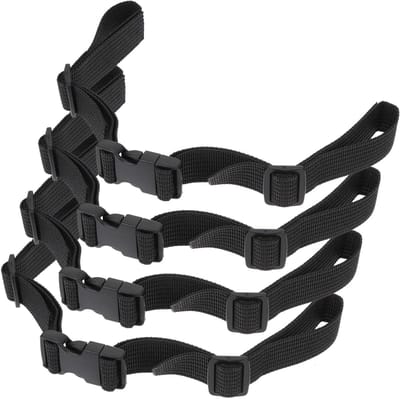 Spanbanden Set - Bagage Riemen - Bagage Vastzetten - Snelsluiting Gesp - 4 Stuks - Zwart
