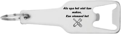 Akyol - als opa het niet kan maken kan niemand het flesopener - Opa - opa - cadeau - oma en opa cadeau - familie cadeau - cadeau opa - bedankje - bedank cadeau - familie kado - gegrafeerd - gegraveerde sleutelhanger - 105 x 25mm