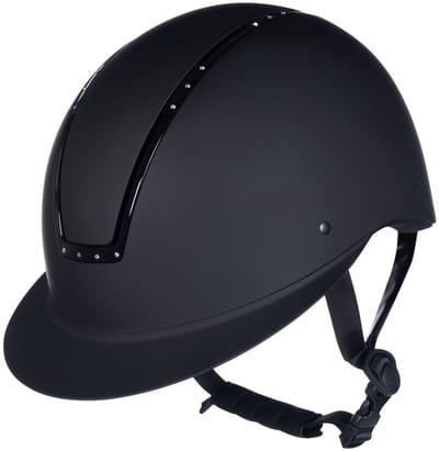 Cap Ruiterhelm Lady Shield Diamond zwart maat M (met steentjes)