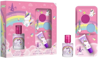Eau my unicorn geschenkdoos met 30 ml eau de toilette, lipgloss en oogschaduwpalet