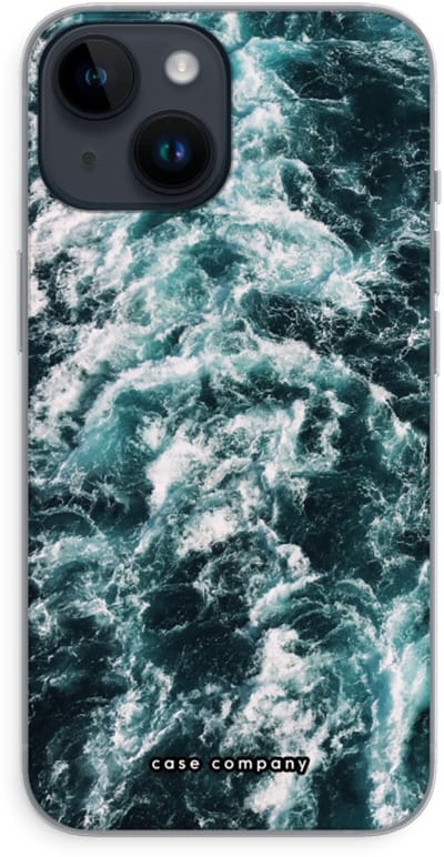 Case Company® - Hoesje geschikt voor iPhone 14 hoesje - Zee golf - Soft Cover Telefoonhoesje - Bescherming aan alle Kanten en Schermrand