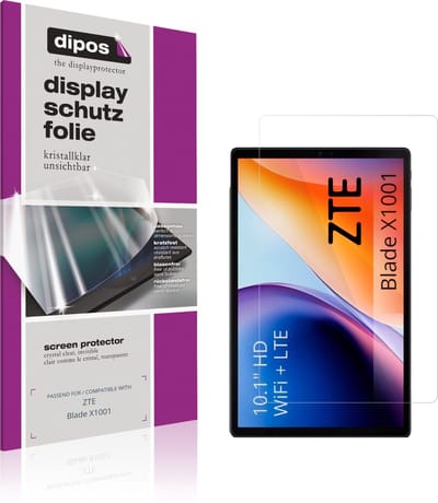 dipos – 2x Beschermfolie geschikt voor ZTE Blade X1001 | Krasbestendige & heldere Screenprotector Ultra-Thin