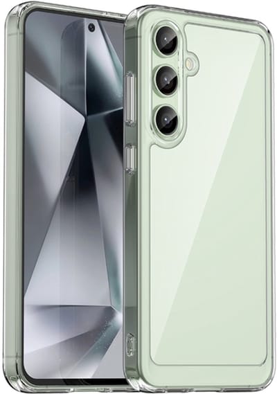 Voor Samsung Galaxy S24 FE 5G Kleurrijke Serie Acryl Hybride TPU Telefoonhoesje (Transparant)