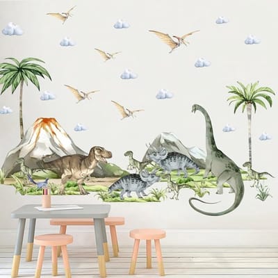 Allecto - Wandsticker - Verwijderbare dinosaurus - Makkelijk aan te