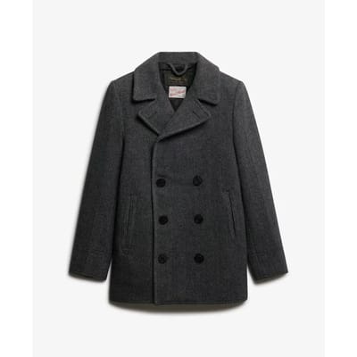 Superdry - The Merchant Store - Wollen Pea Coat - Heren - Jassen