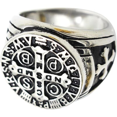 Bague Vintage Tendance pour Homme Décorative Confortable Sans Décoloration Robuste Bague pour Doigt d'Homme N° 10 gray