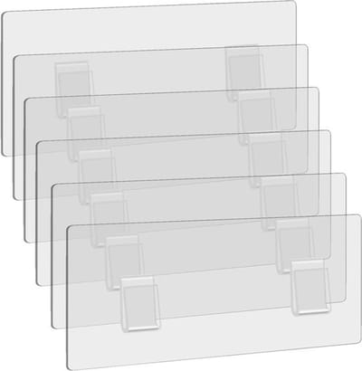 Sterke Zelfklevende Stickers voor Doucheplanken - 6 Stuks, Transparante Haakjes voor Muur, Geen Boren Nodig, Ideaal voor Hoekplanken in de Badkamer