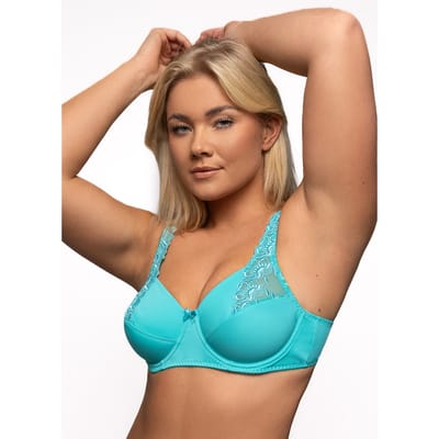 Elbrina Beugel BH - Embroidery - Dames - Turquoise -100B