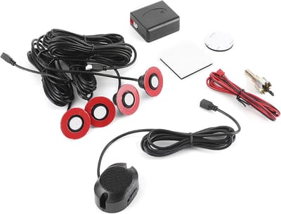 Parkeersensoren Set - Achteruitrijalarm - Voertuigbeveiliging - Gevoelige Detectie - 16.5 mm Sondes - Wit