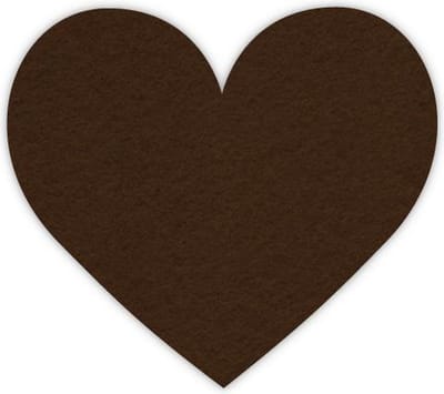 Hart vilt onderzetters - Donkerbruin - 6 stuks - ø 10 cm - Glas onderzetter - Valentijn - Cadeau - Woondecoratie - Woonkamer - Valentijn - Tafelbescherming - Onderzetters Voor Glazen - Keukenbenodigdheden - Woonaccessoires - Tafelaccessoires