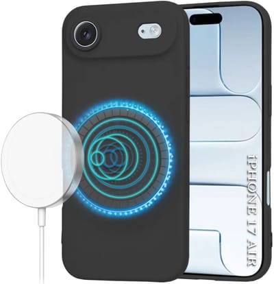 Hoesje geschikt voor Apple iPhone Air - Techsuit Soft Flex Silicone Back Cover - Geschikt voor MagSafe - Black