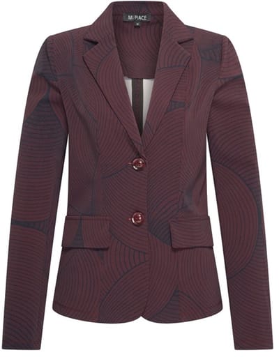 MI PIACE - Travel Blazer Circle Print 2015 Burgundy - Maat : M