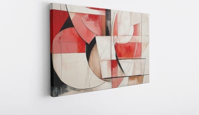 Saammp Canvas Schilderij - Cirkelvormig - Kleurijk - Abstract - 45x30 - Foto op canvas - Wanddecoratie - Muurdecoratie Woonkamer - Slaapkamer decoratie - Canvas Print