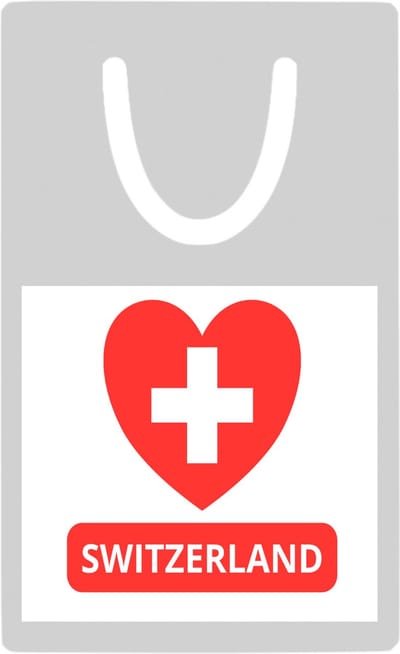 Hacebo® - Switzerland vlag hartje metalen boekenlegger- Zwitserland - reizigers - toerist - verjaardagscadeau - souvenir - vakantie Bladwijzer boekenleggers - 7.6 cm x 5cm