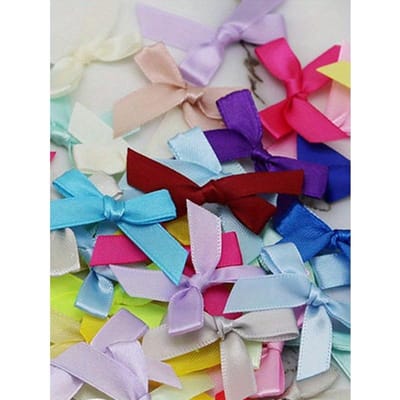 (50 pièces/sac) Nœud de Ruban de 4cm avec Diverses Couleurs pour Décoration de Cadeau et Fabrication de Barrette Coiffure Rentrée Scolaire Saint-Valentin one-size multicolore
