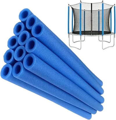 Trampoline Paalhoezen - Veiligheid Schuim - Buiten Spelen - Waterdicht UV-blok - 12 Stuks - Zwart