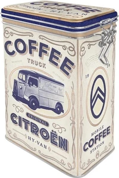 Citroën Coffee Truck. Bewaarblik met clipsluiting.