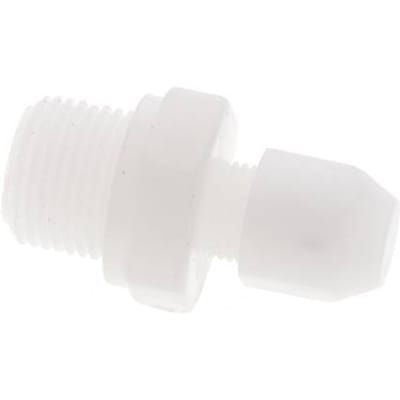 4x6mm & G3/8'' PVDF rechte slangkoppeling met buitendraad 10bar/145psi