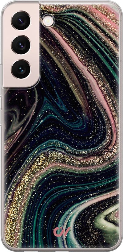 Hoesje geschikt voor Samsung Galaxy S22 hoesje - Marble Twilight - - Multi - - Casevibes