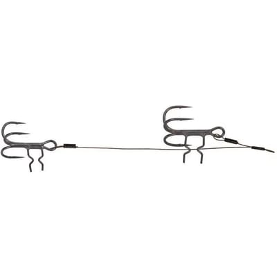Fox Rage Strike Point Double Stinger - Maat : 10 & 5cm - 6 & 8 Hooks - 6kg - 13lb Wire