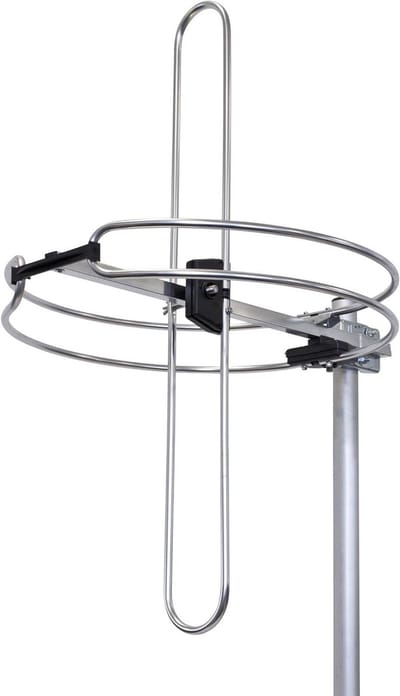 Outdoor Antenne - Radioantenne DAB FM - Signaal Ontvangen - Inclusief Combiner - 50 Meter Bereik - Verzilverd