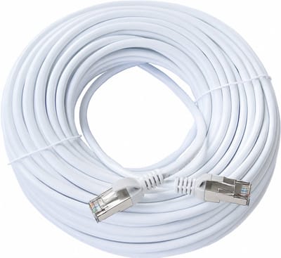 NexCable Premium Silver Plated Internetkabel 10 meter - CAT8 S/FTP Ethernet kabel RJ45 - Patchkabel LAN Cable Netwerkkabel - Wit