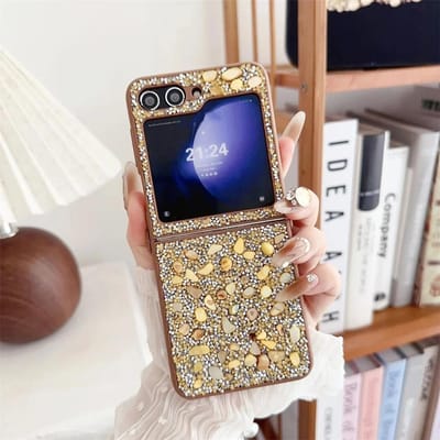 Glitter Diamant Luxe Hoesje voor Samsung Galaxy Z Flip 5 4 3 ZFlip flip5 Flip4 Bling Kleurrijk Schokbestendig Hoesje voor Samsung ZFlip3 for Samsung Z Flip 5
