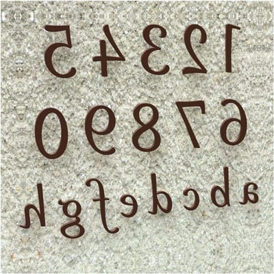 Huisnummer Klassiek - Nummerbord Letter - Huis Identificatie - Roestvrij Staal - 20 cm - Mahoniebruin