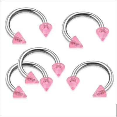 Aramat Jewels | Piercings | Chirurgisch Stalen Roze circular piercing 10mm | | | |10mm | Staal | Volwassenen | Verkleurd niet