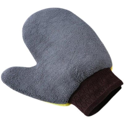 1 Stuks Auto Wassen Handschoen Dubbelzijdig Zacht Koraal Fleece Schone Handschoen Wateropname Car Cleaning Tools Auto Accesorios 1pcs gray