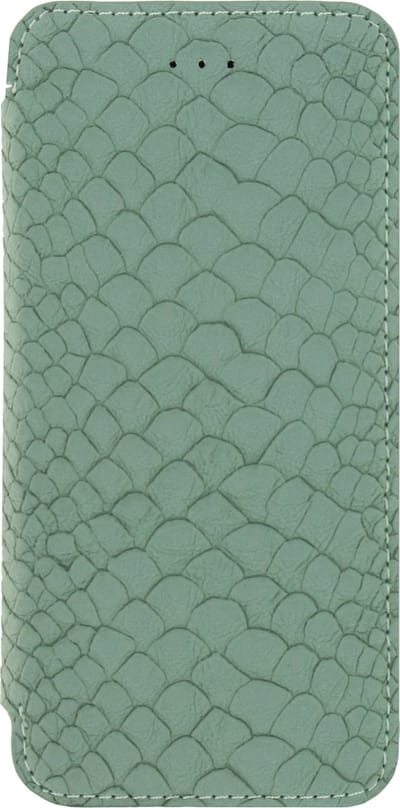 Mobilize Telefoonhoesje geschikt voor Apple iPhone 6 Hoesje | Mobilize Slim Gelly Bookcase - Soft Snake Wild Moss | Groen