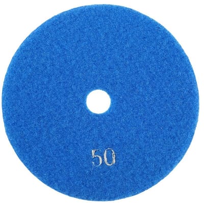 Dailygoody - Slijpschijf - 5 Inch 125 Mm - Natte Diamantpolijstpads - Schuurschijven voor Graniet en Beton - 300 grit - Geschikt voor Haakse Slijper