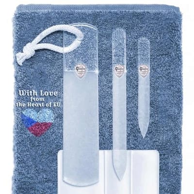 Glazen nagelvijlset voor manicure en pedicure - Eeltverwijderaar & professionele nagelverzorging