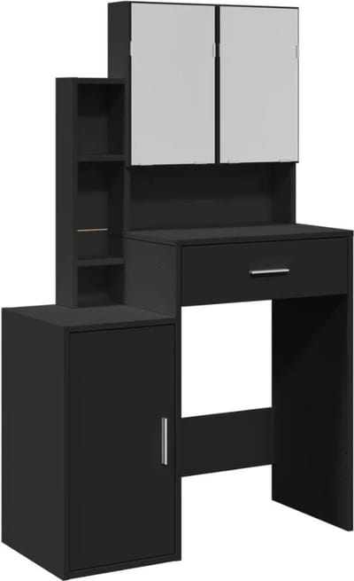 Kaptafel met spiegel - Make up tafel - Make up - Toilettafel - Met lades - Eiken