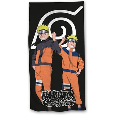 Zwarte Naruto strandlaken 70 x 140 cm