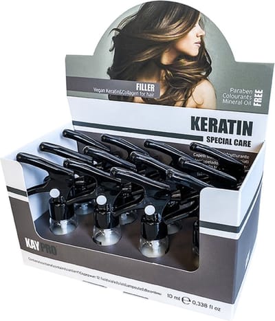 KayPro Keratin Filler 12 stuks x 10 ml – Professionele Haarverzorging – Droog en Beschadigd Haar - Keratine Behandeling