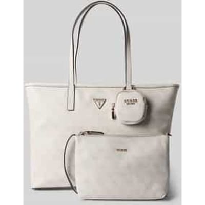 GUESS shopper schoudertas met laptopvak Power Play II Large Tech Tote Bone Logo crème