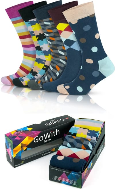 GoWith-5 paar-bamboe sokken-half hoge sokken-hardloop sokken-naadloze sokken-cadeau sokken-maat 40-44
