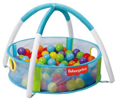 Fisher Price - Ballenbak met boog - 25 ballen inbegrepen - diameter 72 centimeter -speelfunctie ter ontwikkeling oog hand coordinatie
