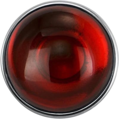 Quiges - Drukknoop 18mm Glas Transparant Rood - EBCM178