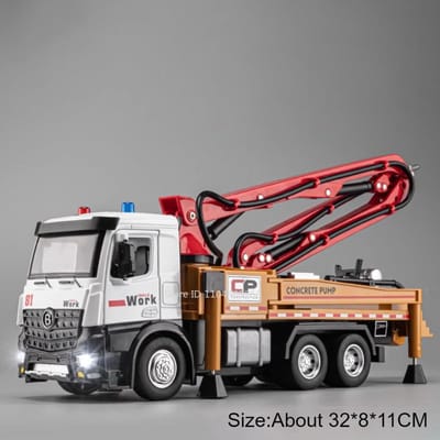 1:24 Schaal Watergevende Cement Stortwagens Model Vuilniswagen Speelgoedauto Geluid Licht Deuren Geopend Bouwvoertuigen Kinder Cadeaus