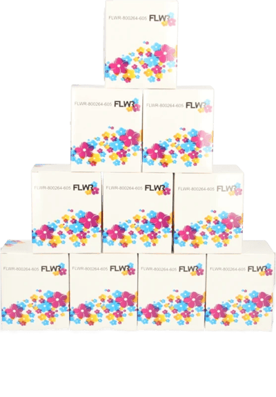 FLWR - Labelrol / 800264 / 10-pack 3000 labels / Wit - Geschikt voor Zebra