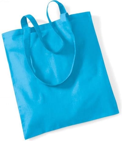 Westford Mill Bag For Life - Long Handles WM101 - Surf Blue - 38 x 42 cm