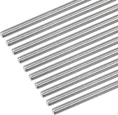 10x M6 Draadstangen RVS 304 Volledig Schroefdraad 300 mm voor Montage en Bevestiging