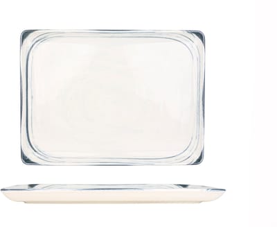 Kütahya Porselen Serveerschaal - Frame - Porselein - 27x20 cm - set van 2