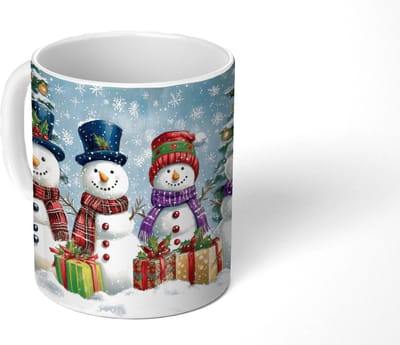 Mok - Koffiemok - Vrolijk - Sneeuw - Kleurrijk - Mokken - 350 ML - Beker - Koffiemokken - Theemok