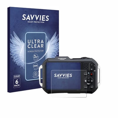 Savvies - Screenprotector voor Ricoh Pentax WG-1000 - Folie Beschermfolie transparant 6 Stuks