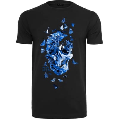 Mister Tee - Butterfly Skull Heren T-shirt - XS - Zwart